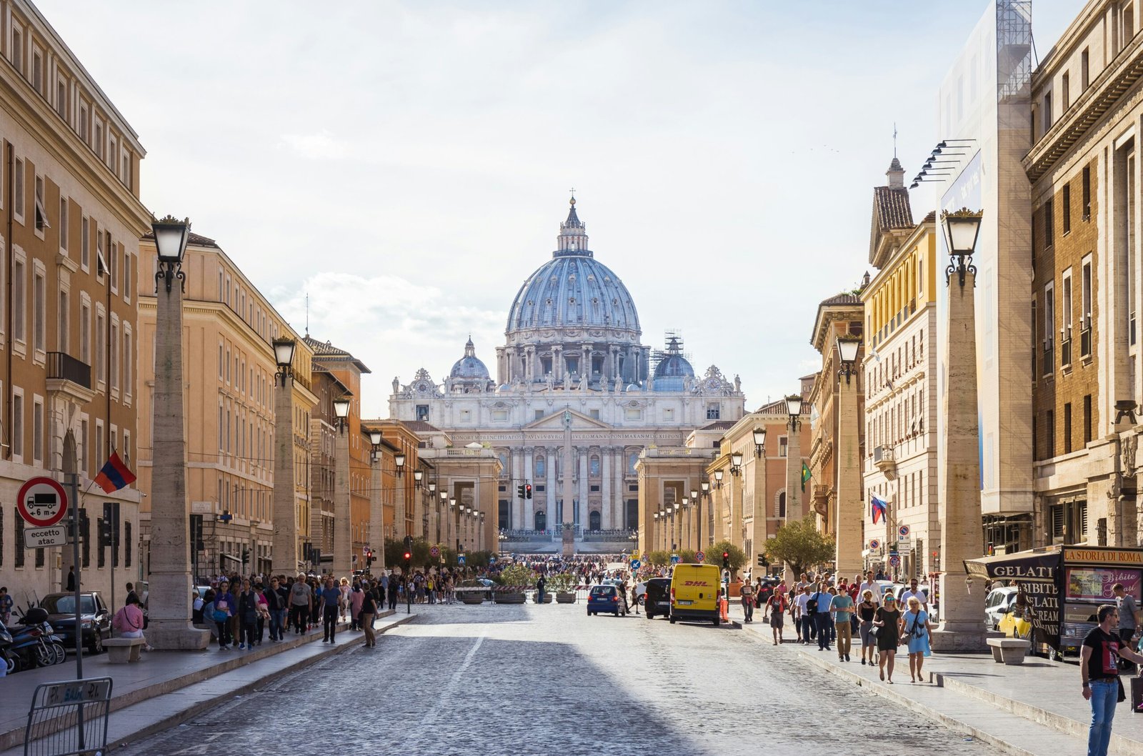 A busy street in Rome, Italy