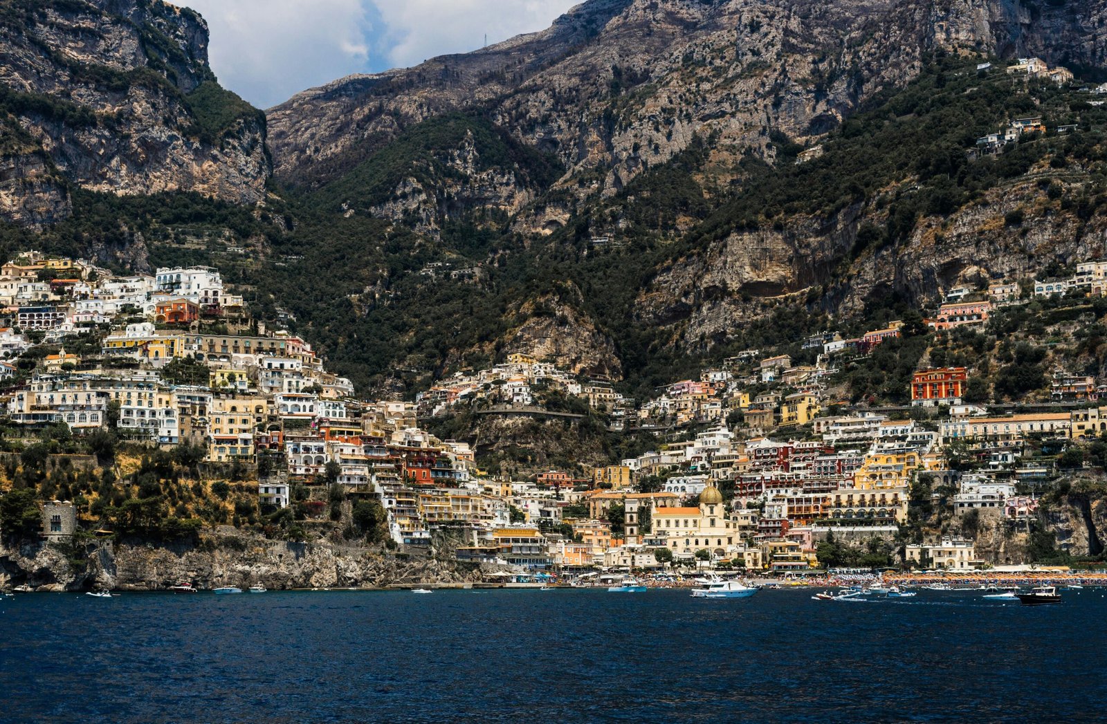 View of a beautiful Italian coastal town